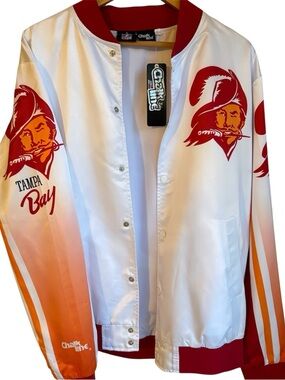 NEW Tampa Bay Buccaneers NFL Fanimation Chalk Line Large  Jacket Retro 2024